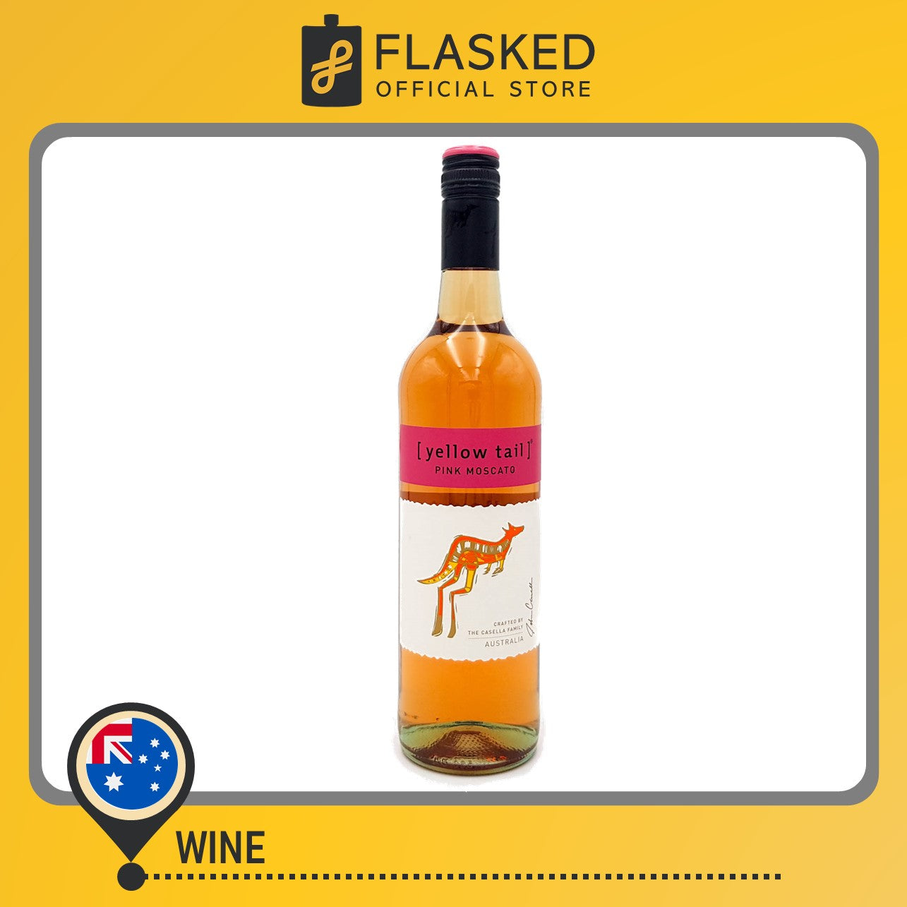 Yellow Tail Pink Moscato Rose Wine 750mL