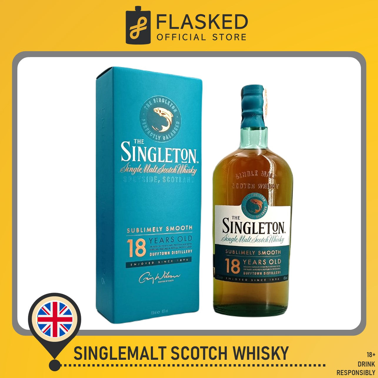 Singleton Dufftown 18 Year Old Whisky 700mL