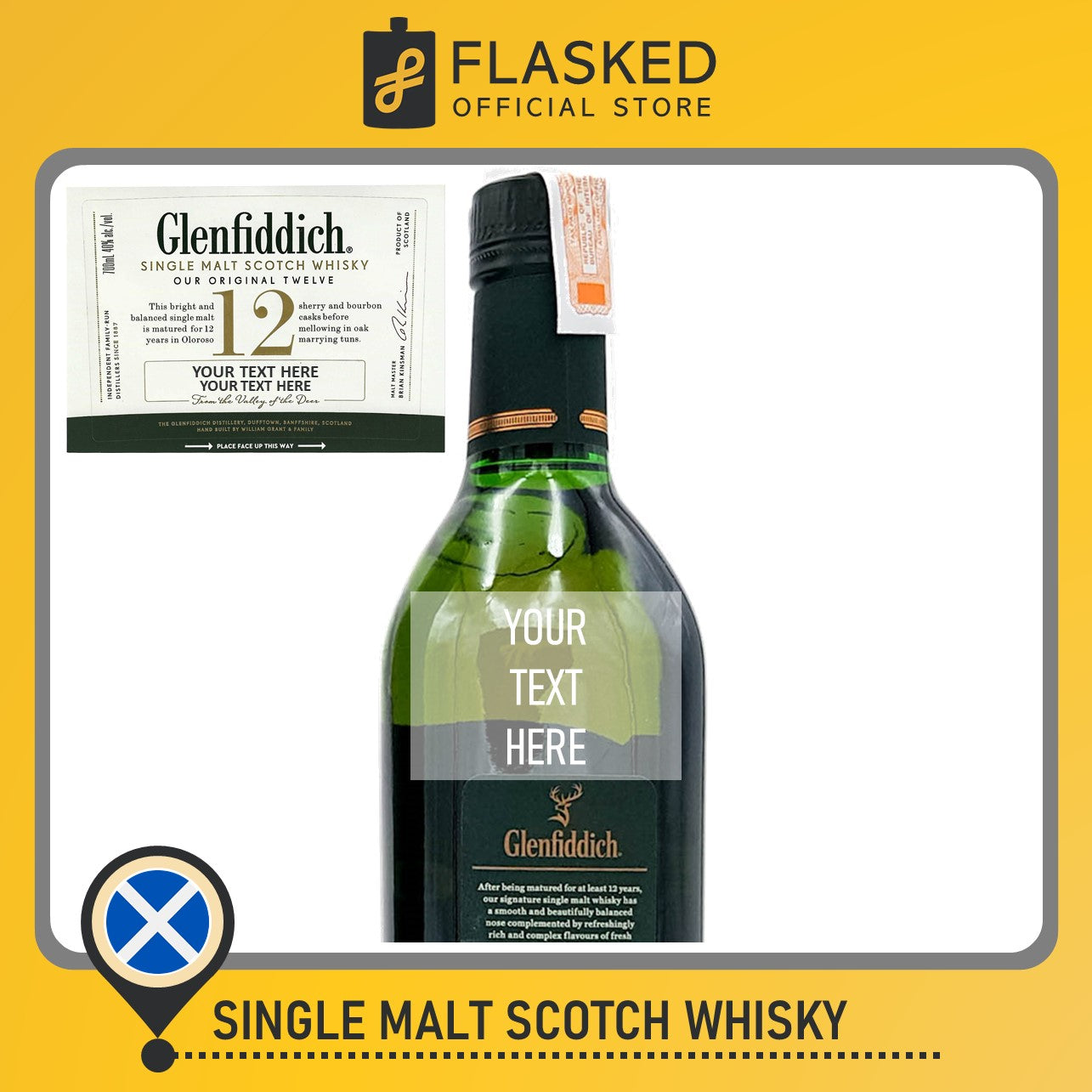 Glenfiddich 12 Year Old Whisky 700mL